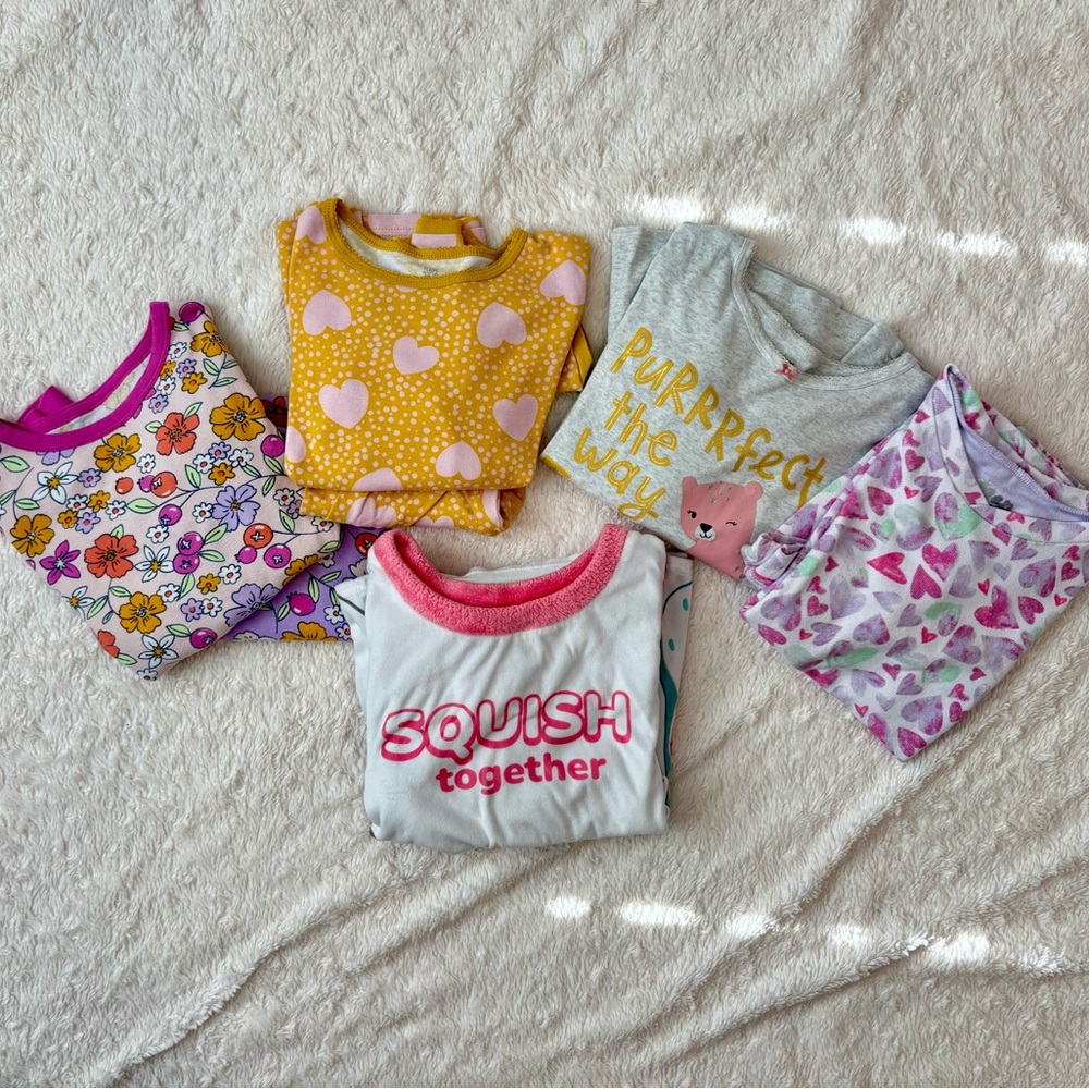 5 pairs girls pajamas